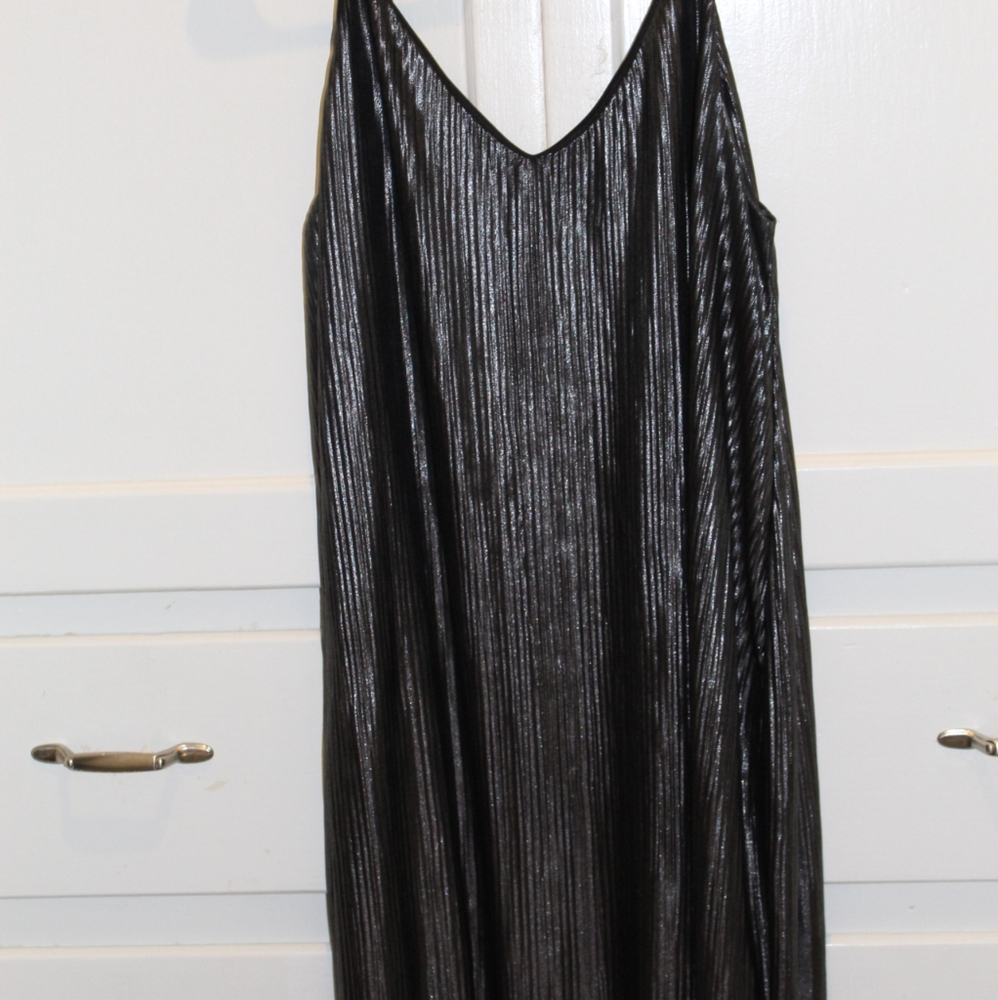 Pretty gun metal metallic dress